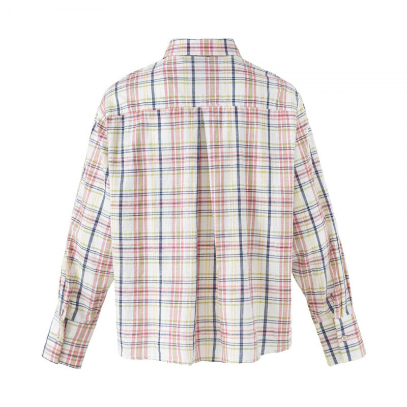 Unisex Checked Overshirt-Jacket with Chest Pocket and Boxy Cut Chichicherry