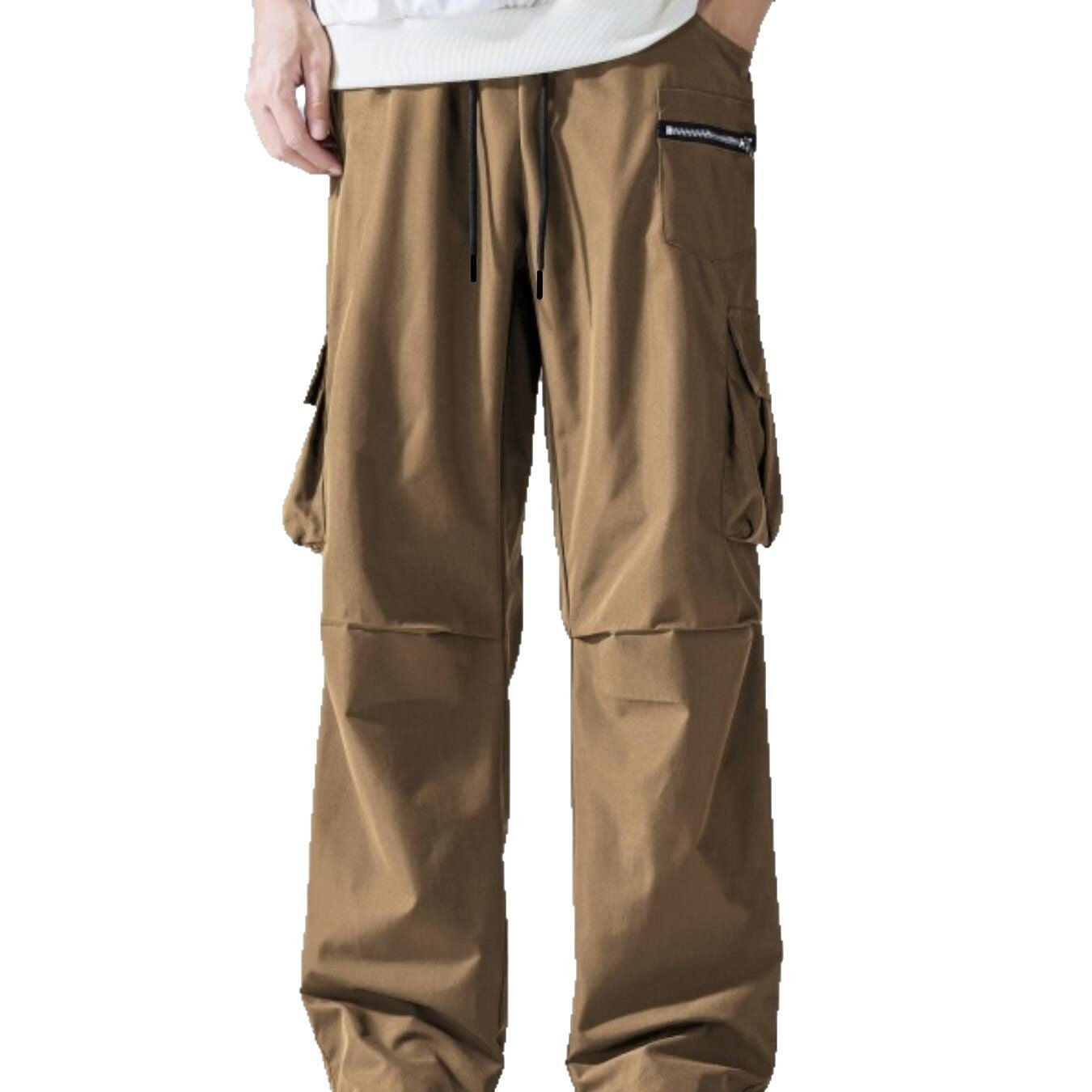 Men's cargo jogging pants with multi pockets and drawstring waistband Chichicherry