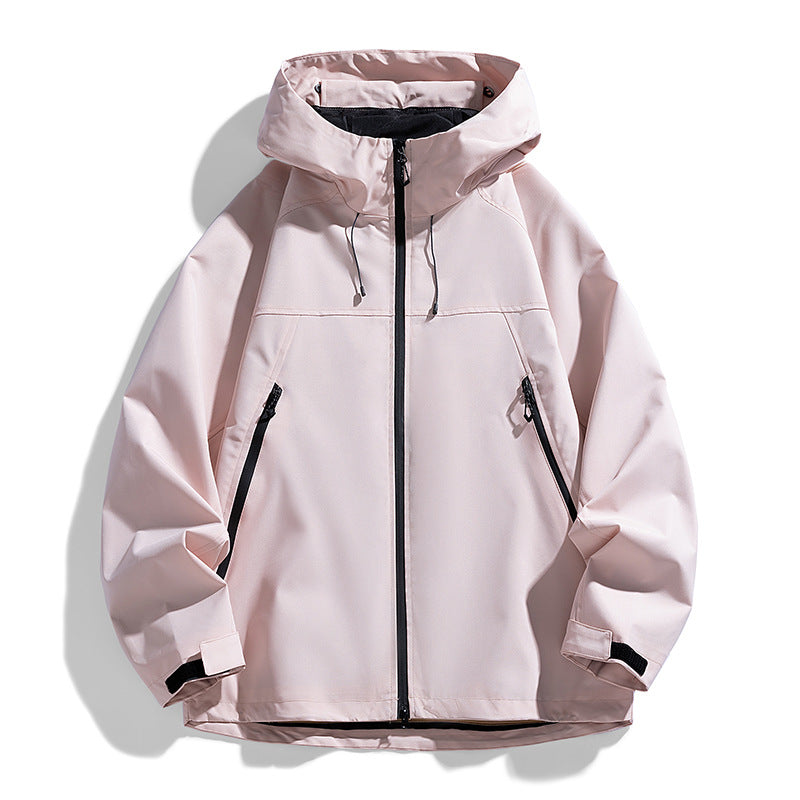 Men's Technical Hooded Utility Jacket with Contrast Panels and Water-Repellent Membrane Chichicherry