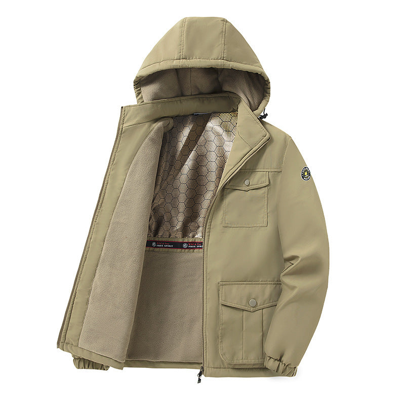 Men's Thermo-Field Parka with Fleece Lining, Reflective Heat Layer and Hood Chichicherry