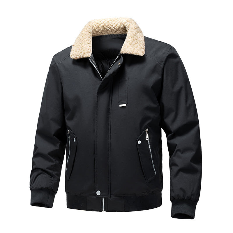 Men's bomber jacket with teddy collar and water-repellent outer material Chichicherry