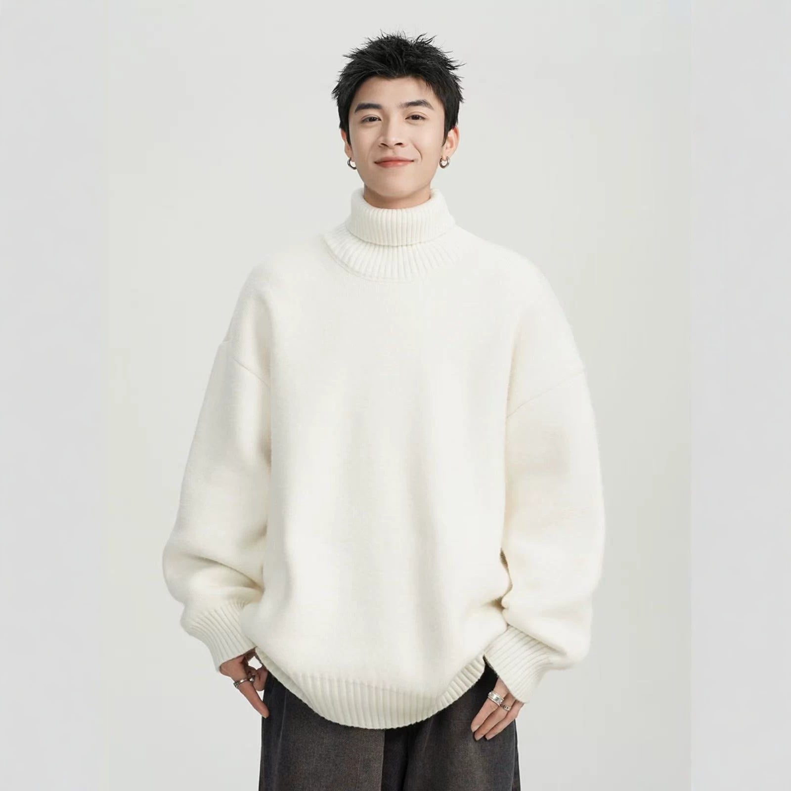 Unisex Oversized Turtleneck Sweater Chichicherry