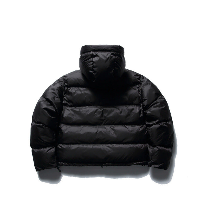 Unisex Short Boxy Puffer Jacket with Volume Hood, Water-Repellent Shell and Thermal Down Filling Chichicherry