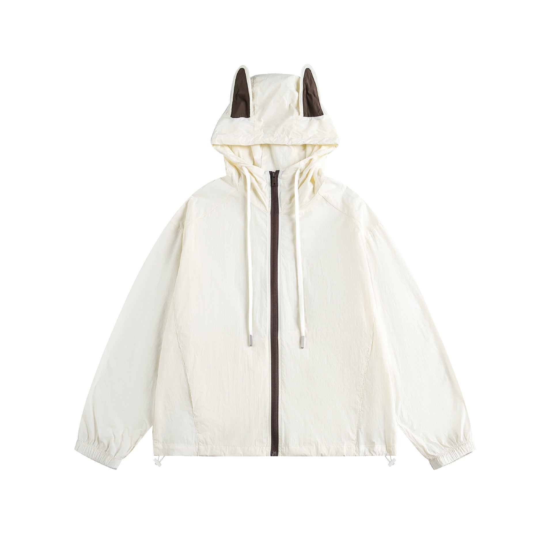 Ladies Light Hooded Anorak with Ear Appliqué and Drawstring Chichicherry