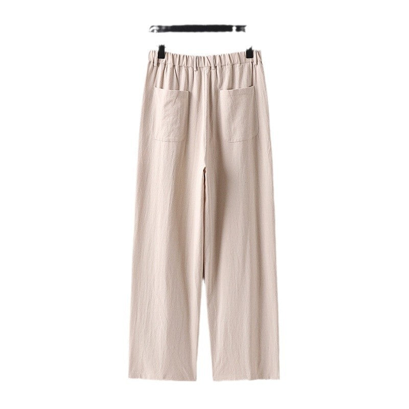 Women's wide trousers with a high waist and pleats Chichicherry