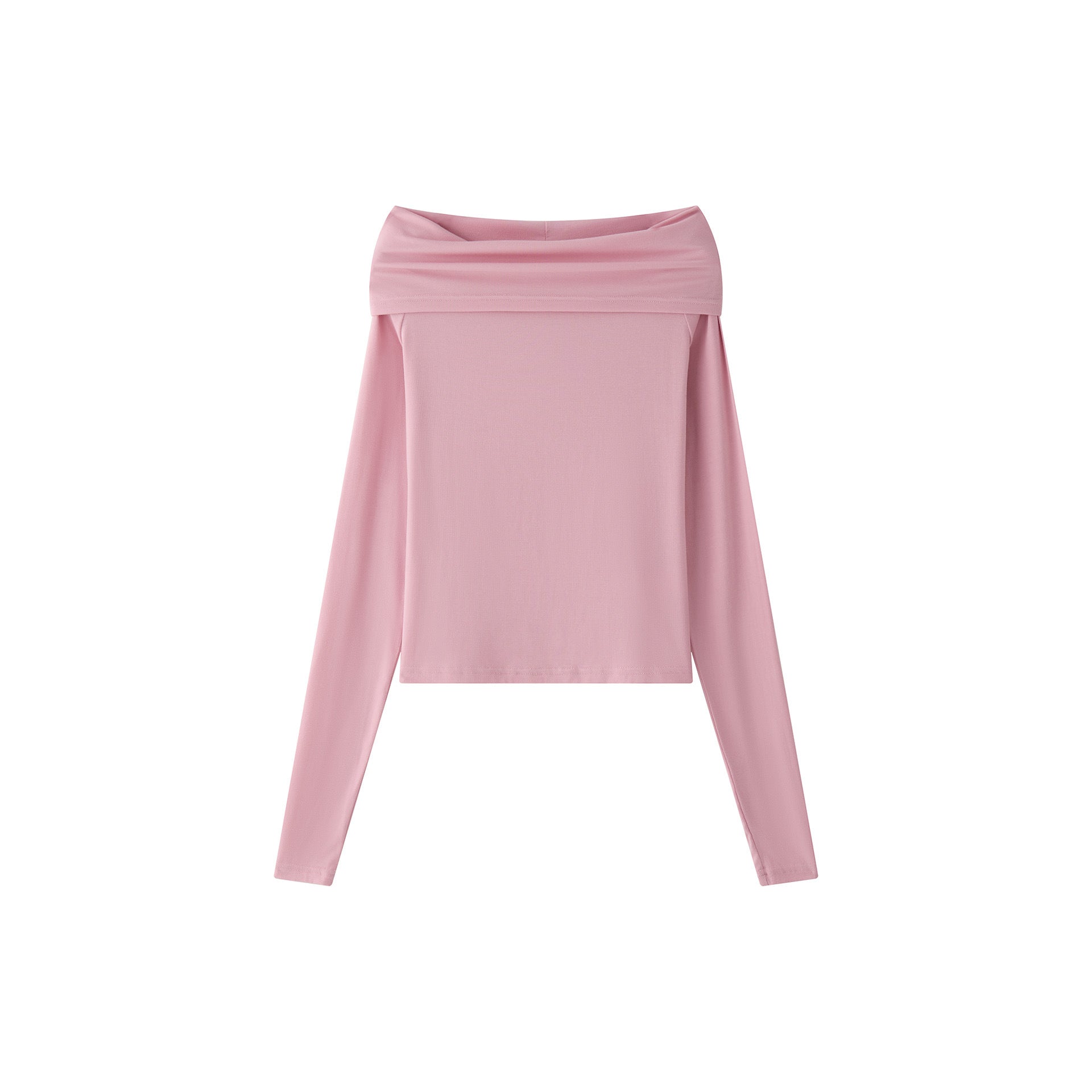 Women's Off-Shoulder fitted Long Sleeve Shirt made of Stretch Jersey Chichicherry