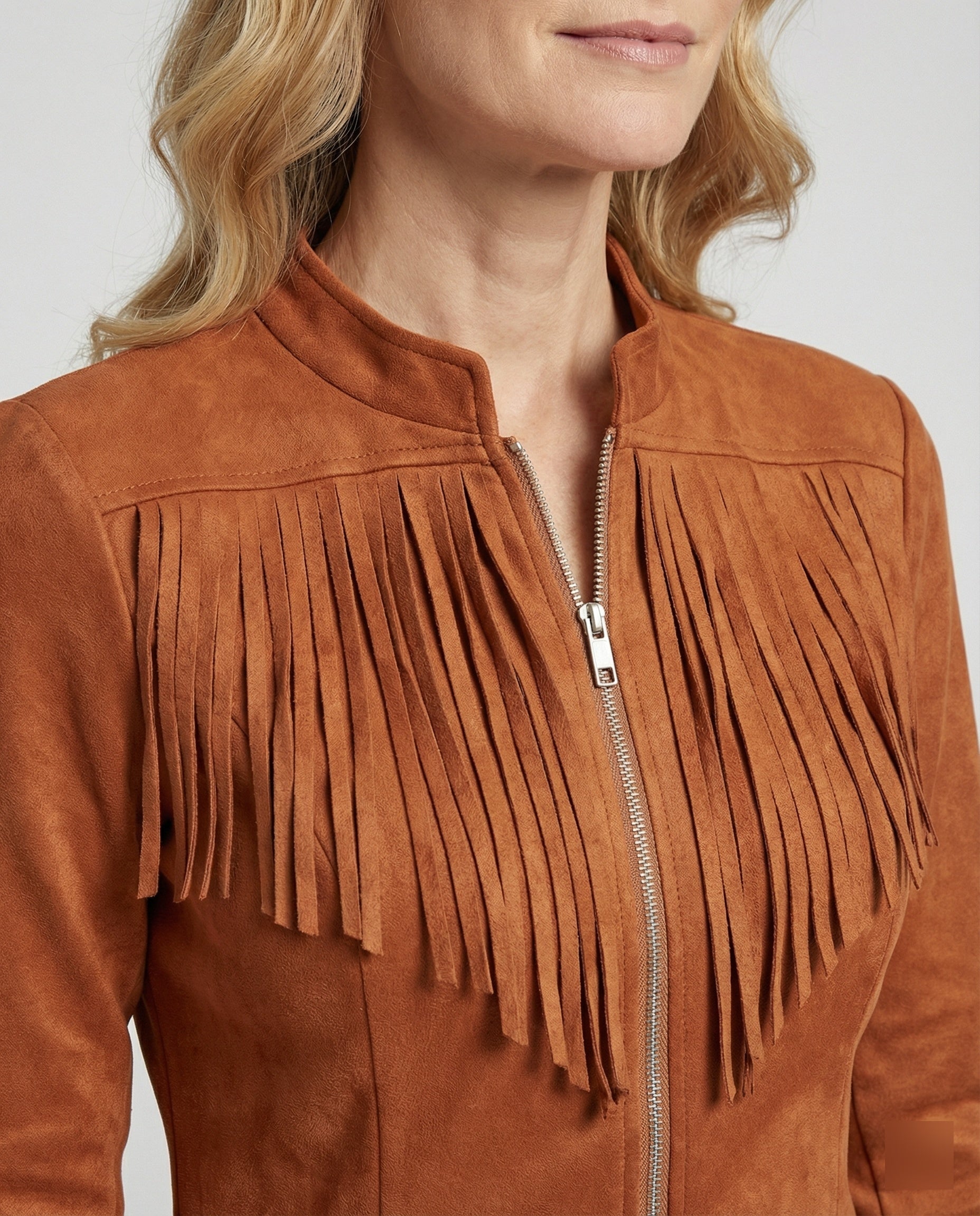 Women's casual dress fitted suede look
