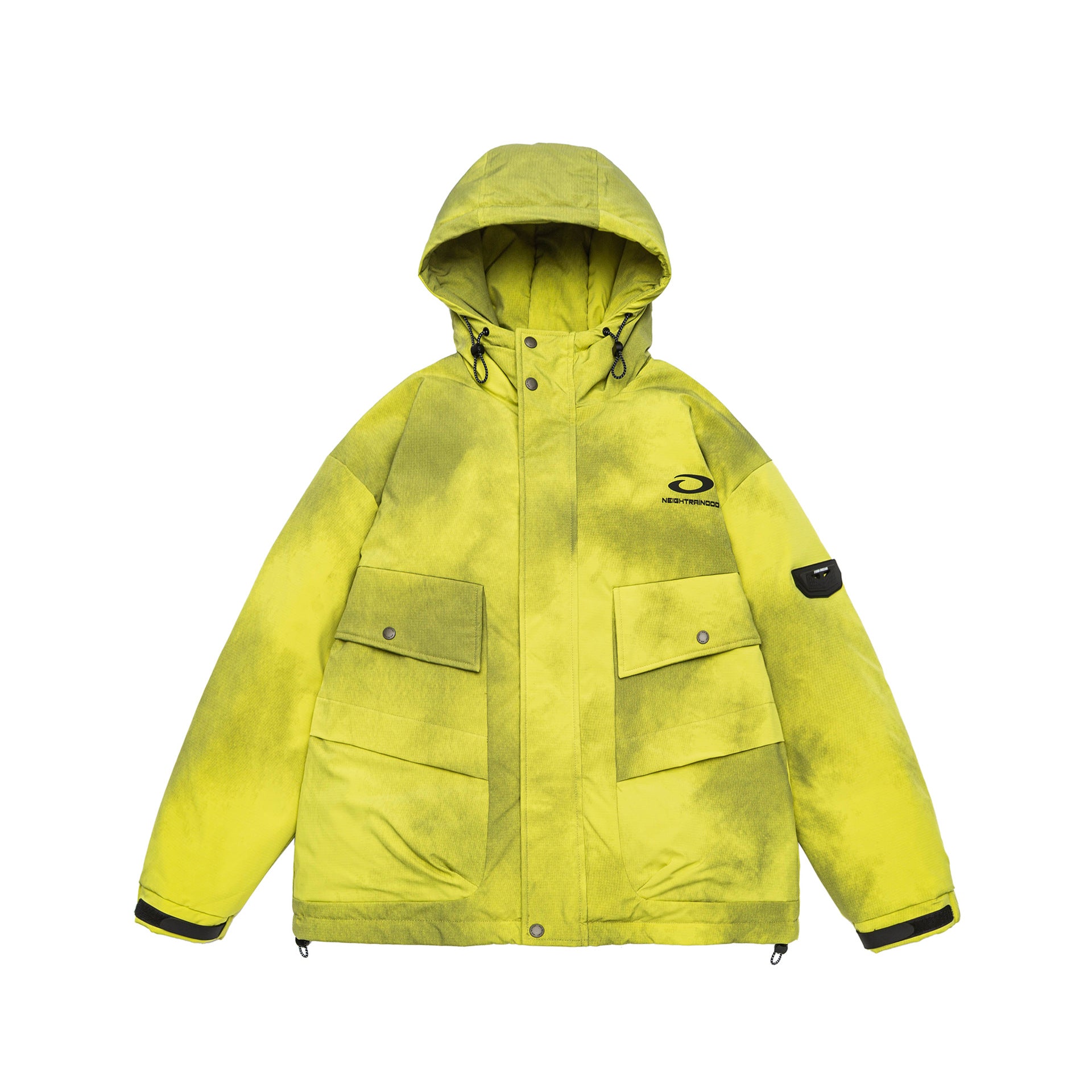 Men's Padded Parka Jacket with Hood and Utility Pockets Chichicherry