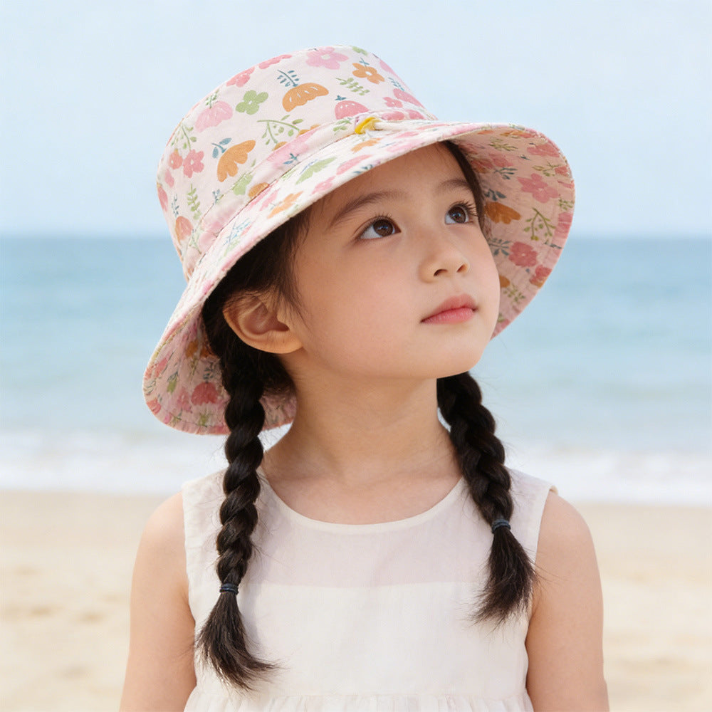 Unisex Children's Sun Hat with high UV protection adjustable chin strap and breathable cotton quality Chichicherry