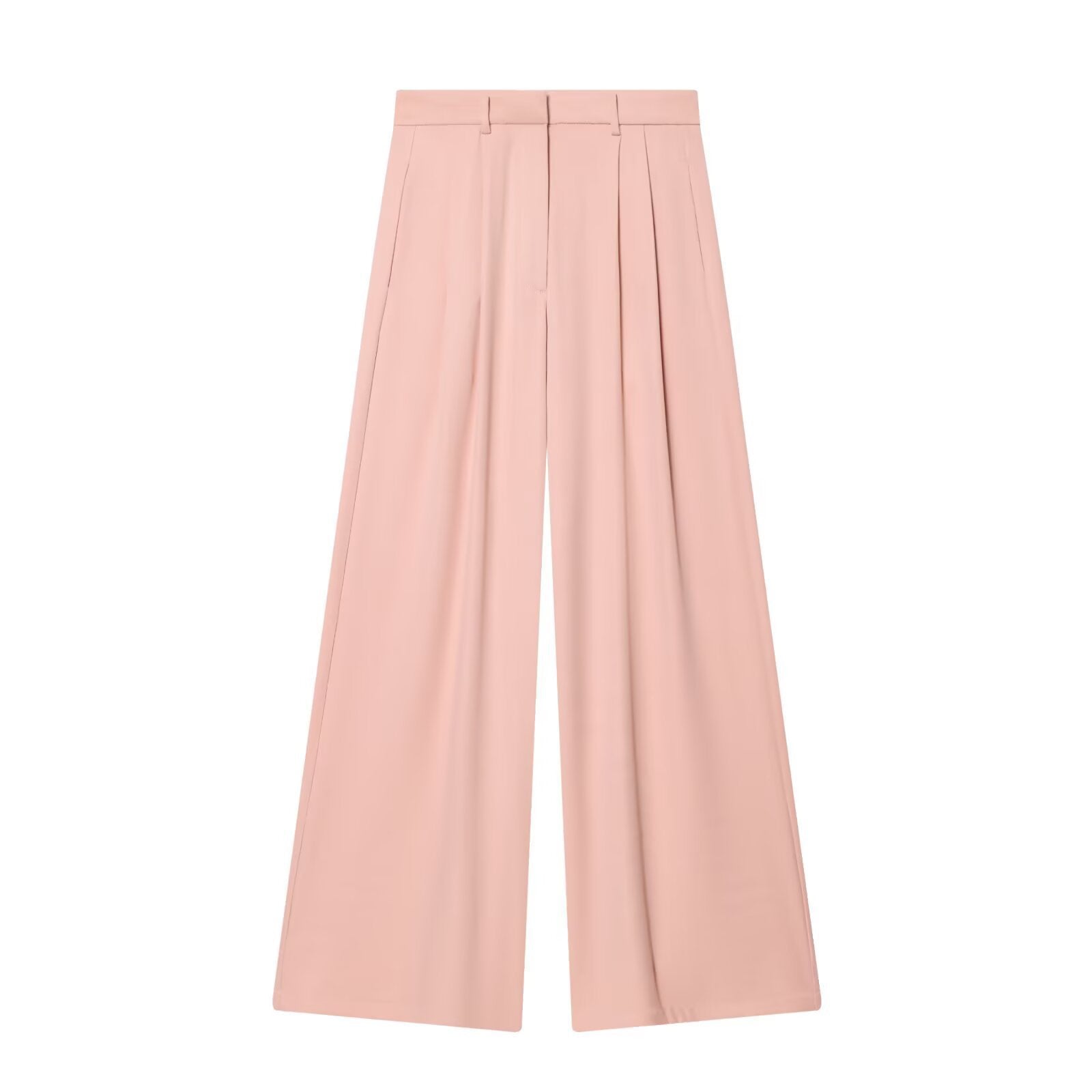 Women's High-Waisted Palazzo Pants with Wide Leg and Piping Pockets Chichicherry