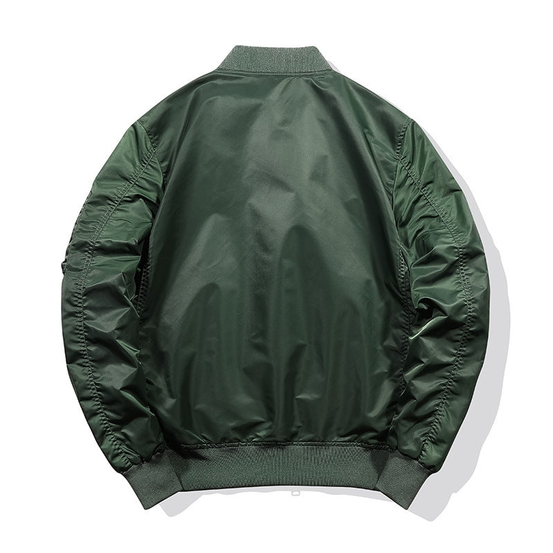 Men's thermally insulated nylon bomber jacket with arm pocket and ribbed cuffs Chichicherry
