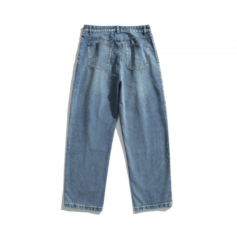 Ladies high-waisted jeans with pleats, straight cut and wide leg Chichicherry