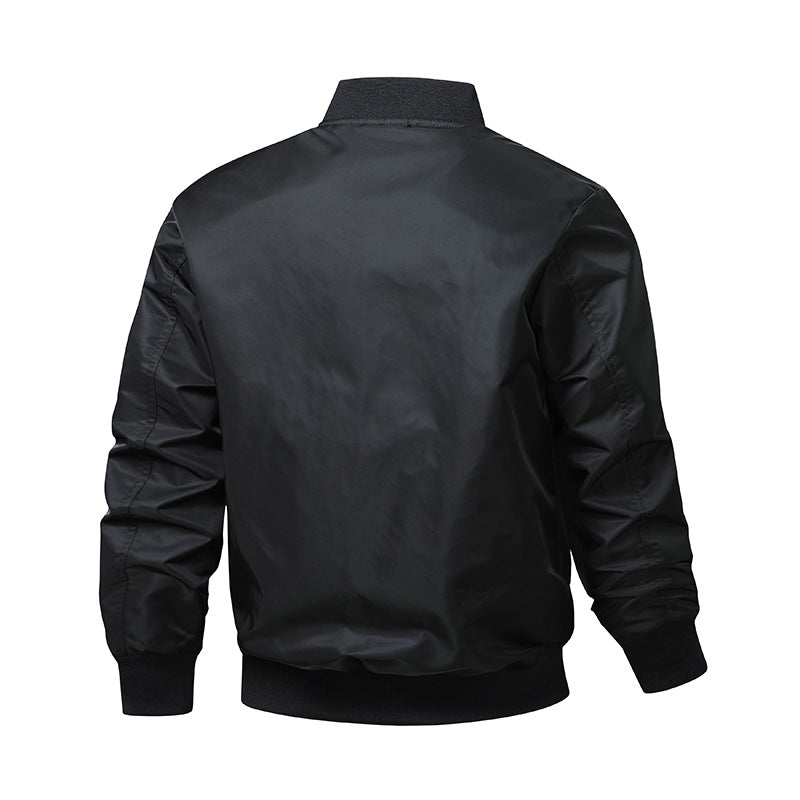Men's Urban Nylon Bomber with Utility Arm Pocket and Lightweight Thermal Insulation Chichicherry