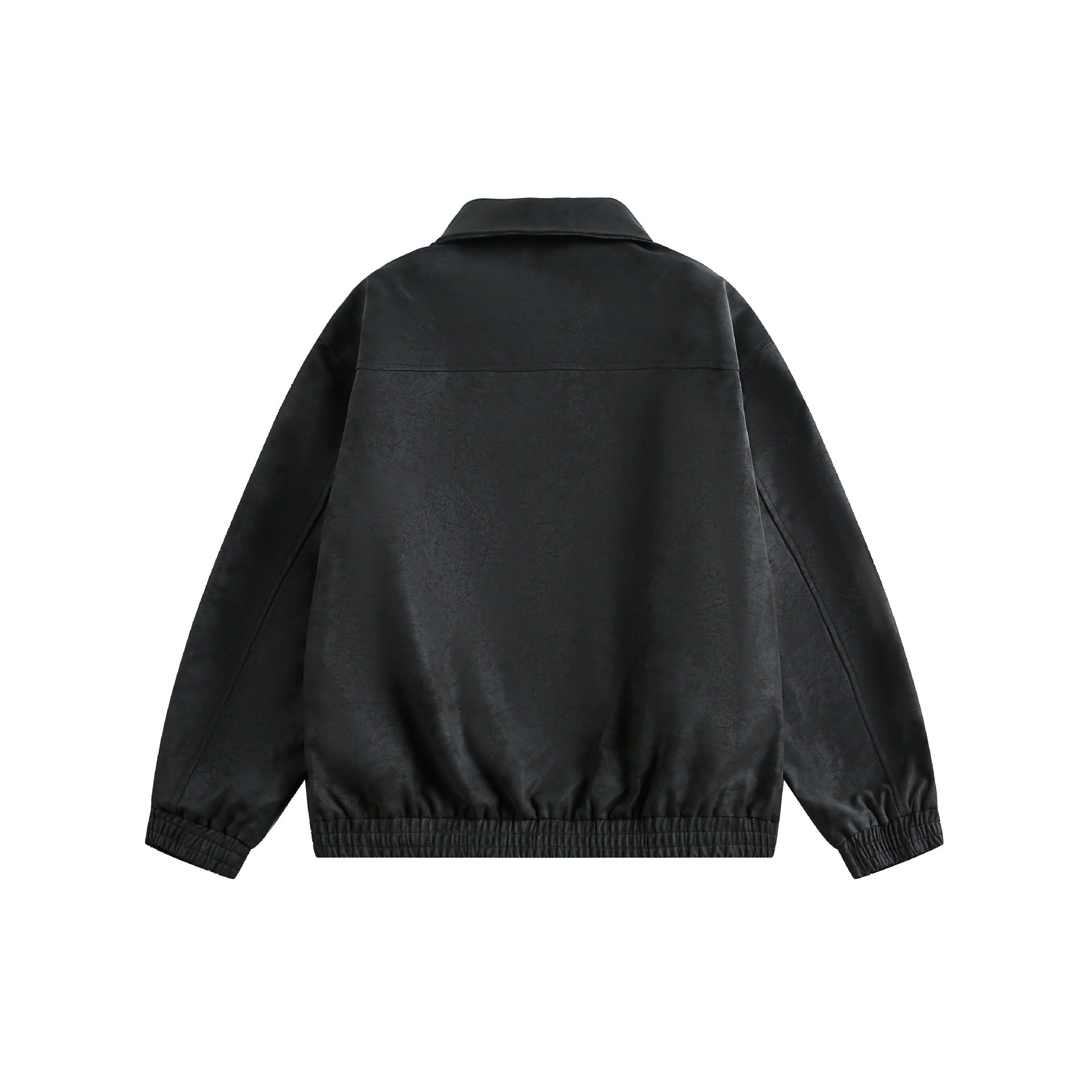 Women's short cut boxy transitional jacket with shirt collar and elastic hem Chichicherry