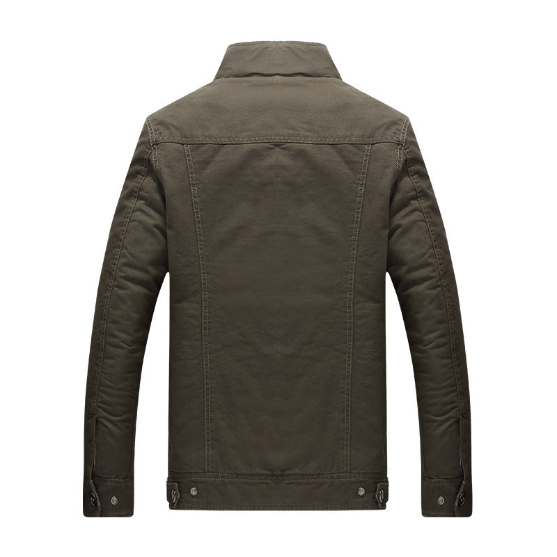 Men's field blazer in aviator look with teddy fleece lining and shoulder epaulettes Chichicherry