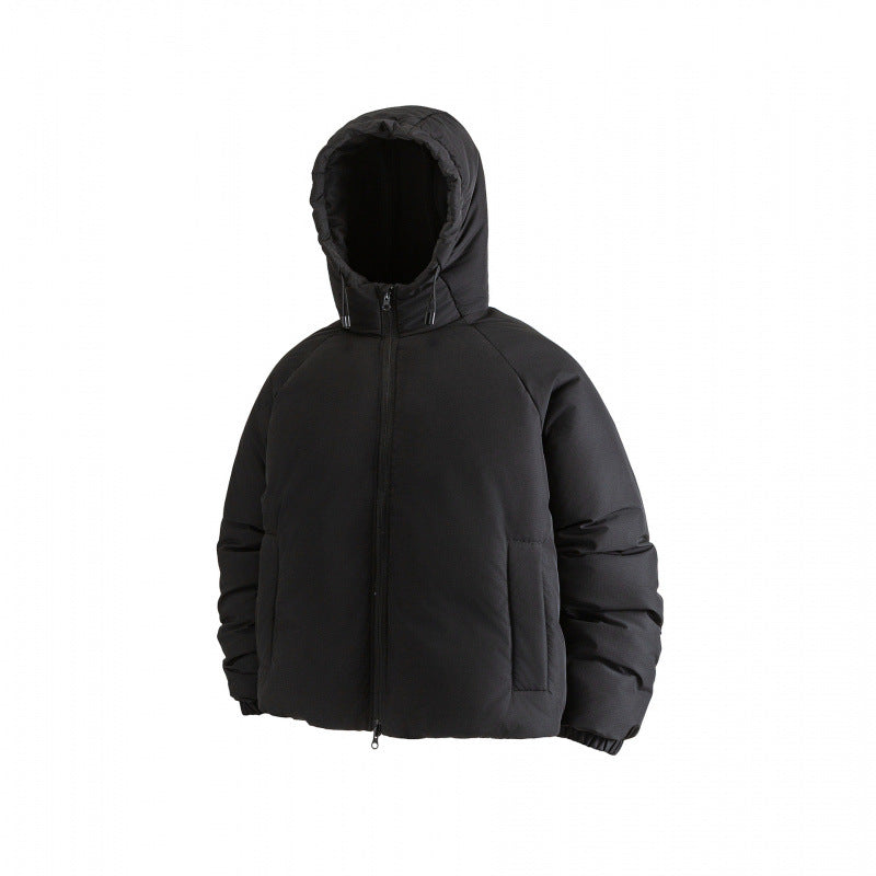 Women's Lightweight Boxy Quilted Hoodie Jacket with Drawstring, Concealed Zipper and Elastic Cuffs Chichicherry