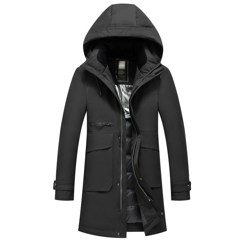 Men's Waterproof Padded Parka with Hood and Thermal Lining Chichicherry