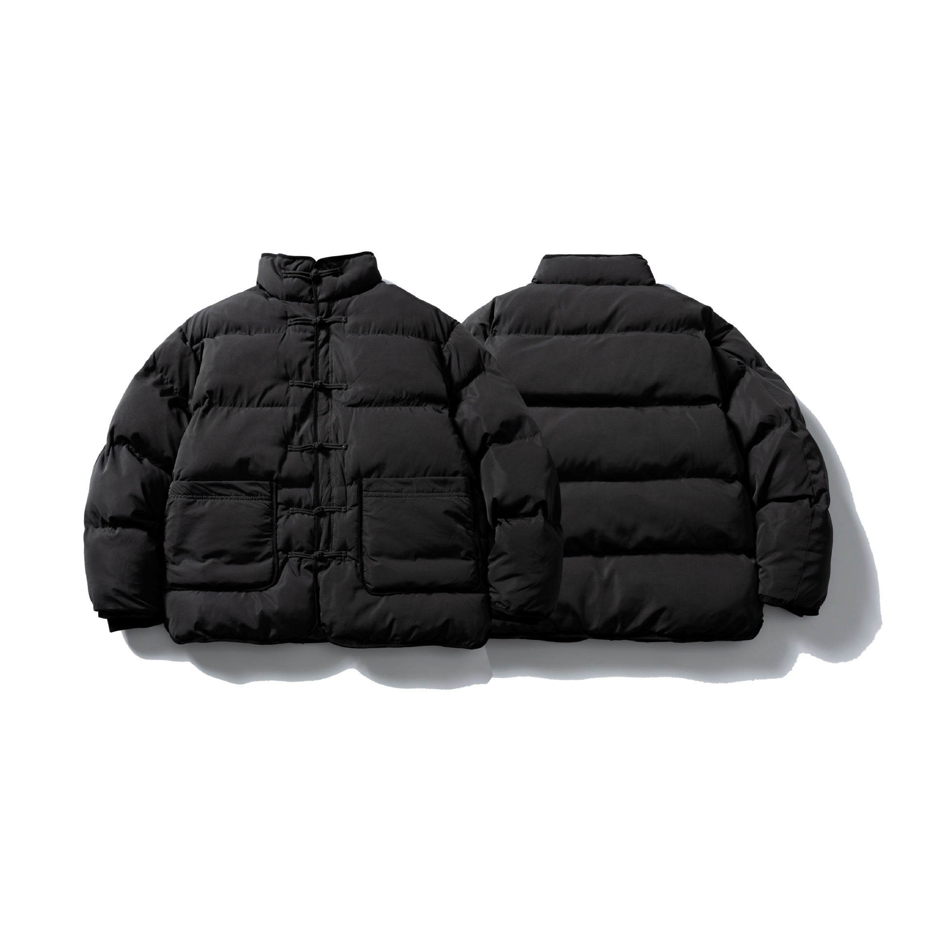 Men's Padded Boxy Jacket with Knot Toggle and Minimalist Outer Shell Chichicherry