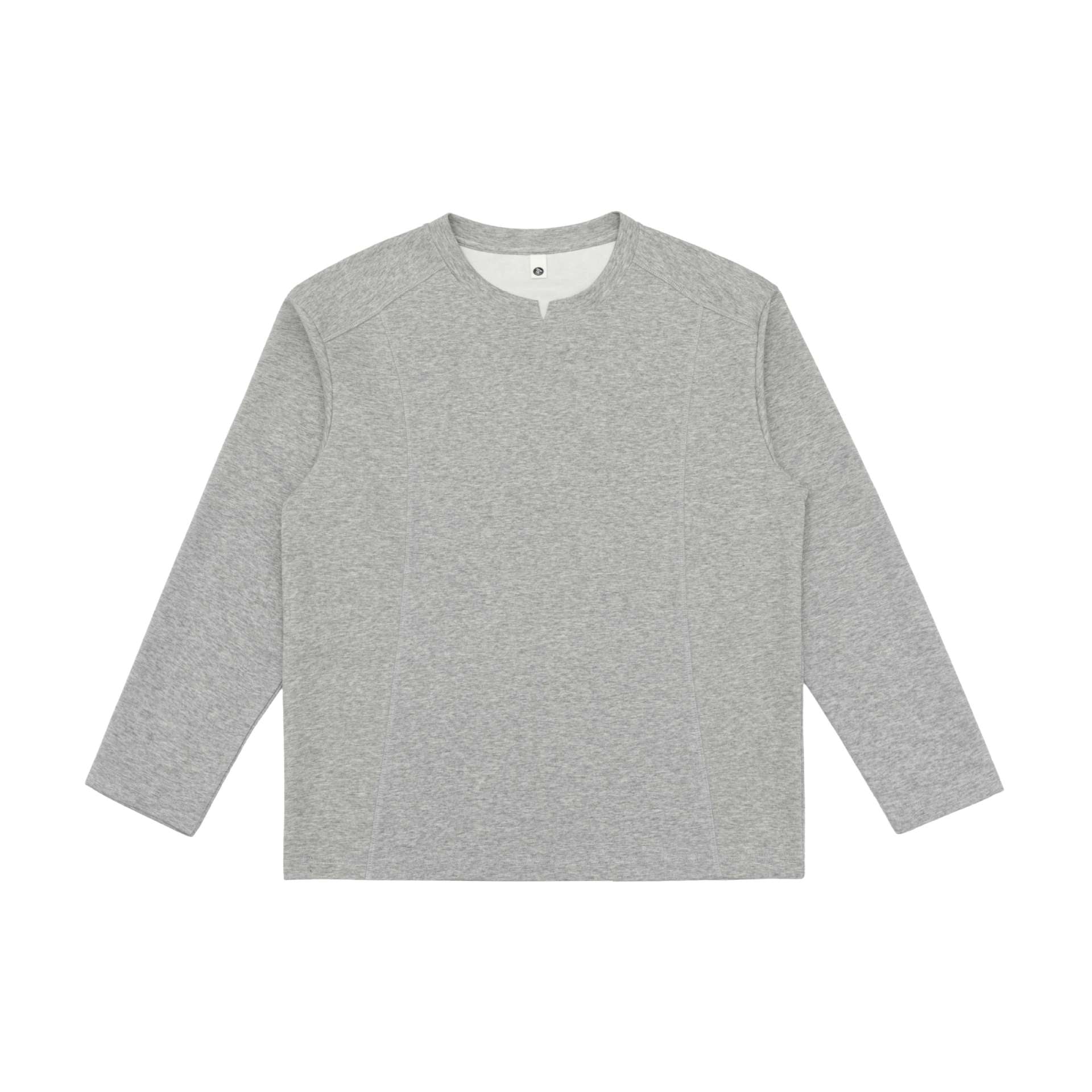 Women Fine Cotton Long Sleeve Shirt with Straight Hem and Decorative Stitch Detail Chichicherry