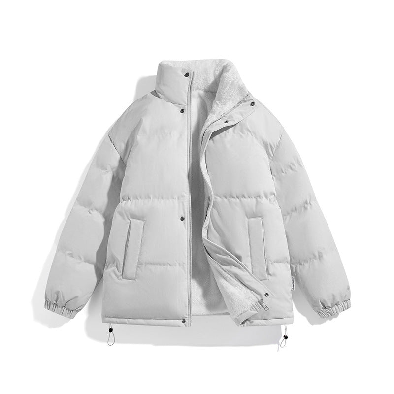 Unisex Boxy Puffer Jacket with high stand-up collar, concealed zipper and adjustable drawstring hem Chichicherry