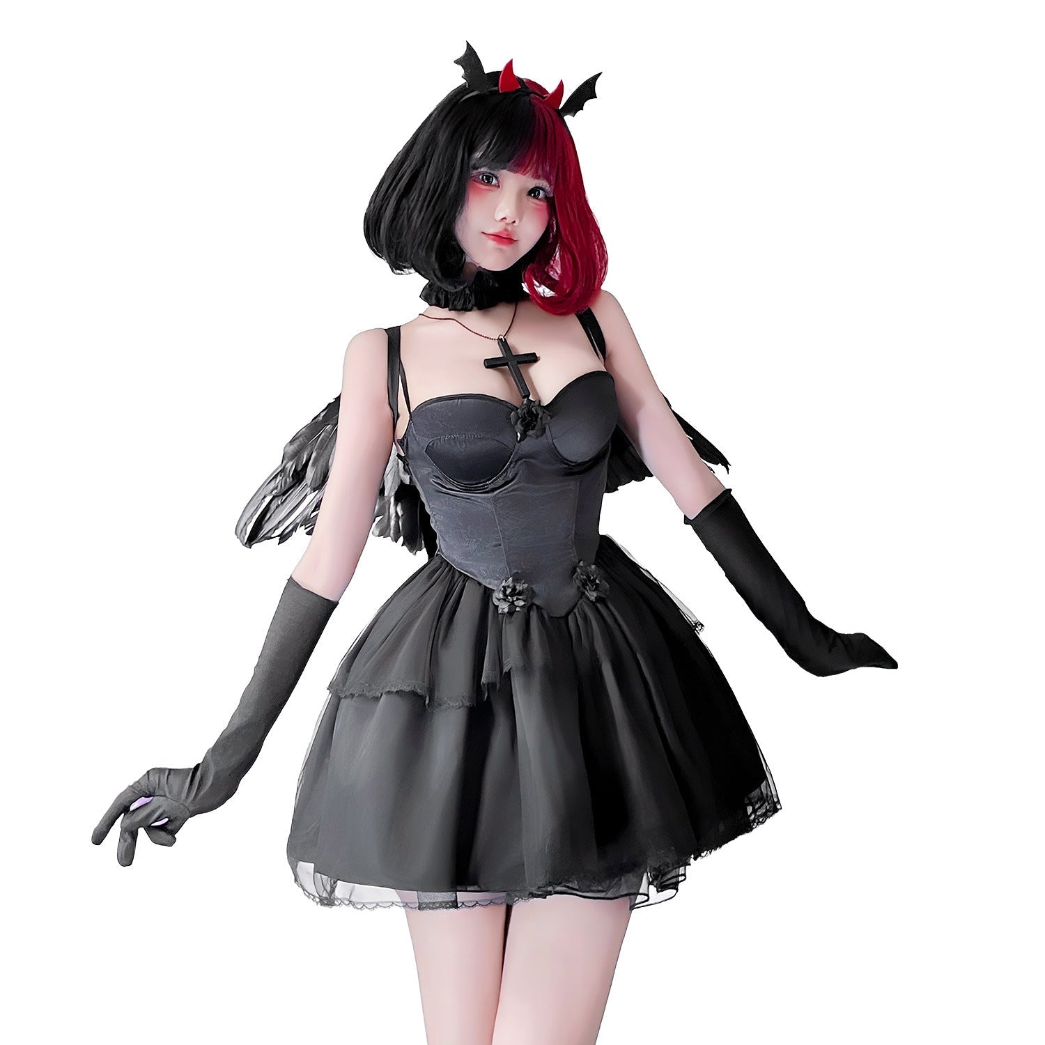 Ladies Angel Costume with voluminous skirt and decorative details Chichicherry