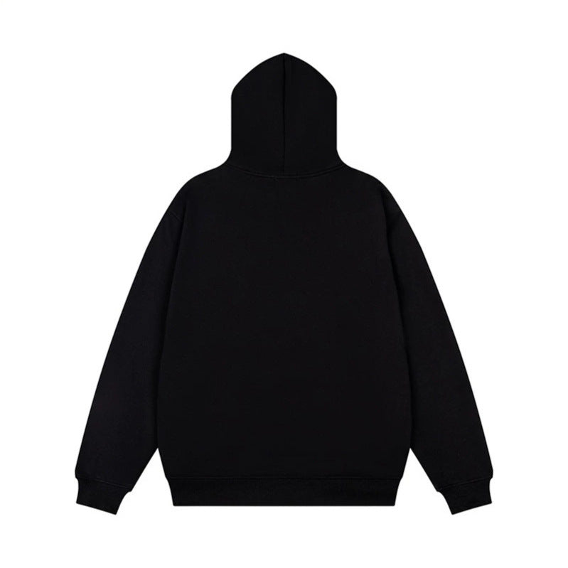 Unisex Oversize Hoodie with Statement Print and Polka Dot Application Chichicherry
