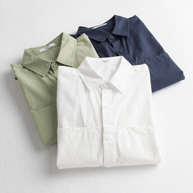 Men's Casual Layering Shirt Jacket with Hidden Chest Paspels and Soft Touch Chichicherry