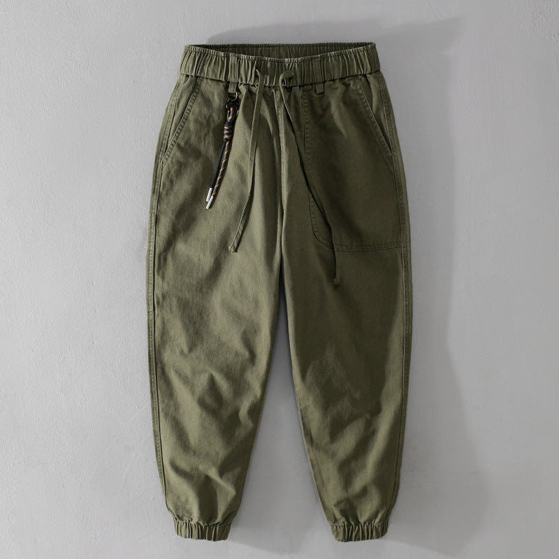 Men's Cargo Jogger Pants with Elastic Waistband and Cuffs Chichicherry