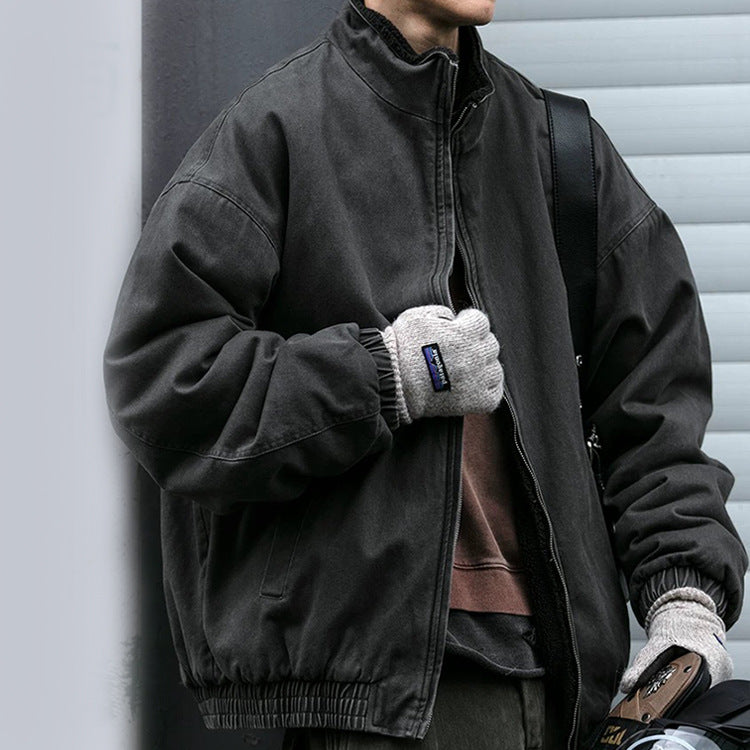 Unisex Padded Bomber Jacket with Teddy Lining Chichicherry