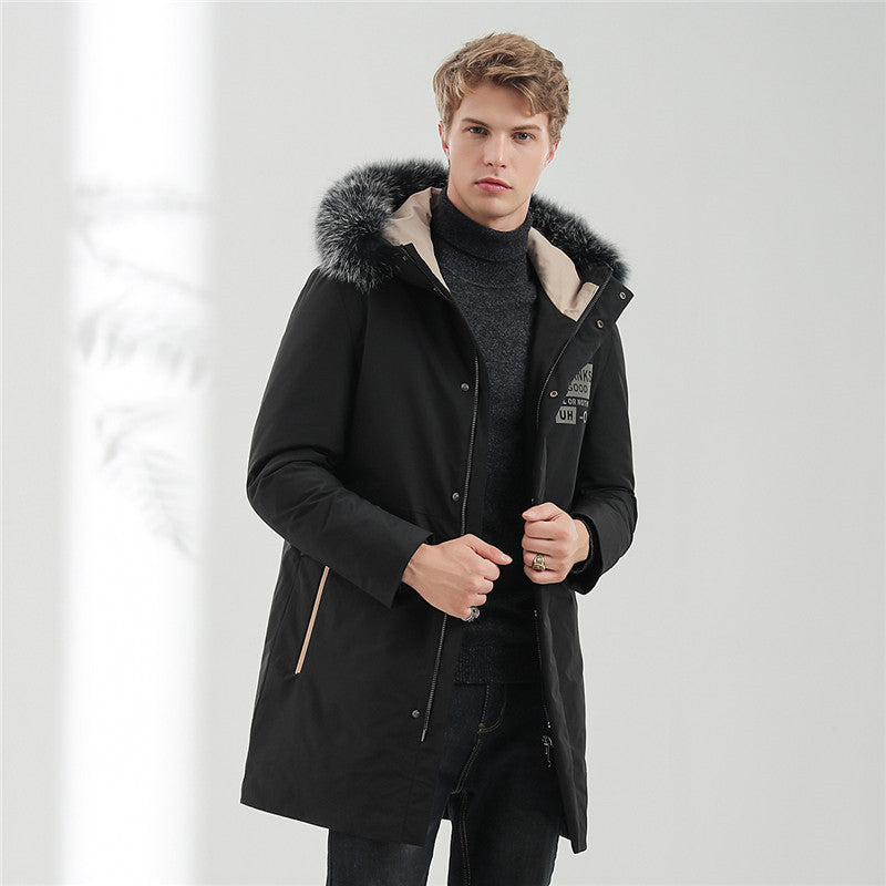 Men's Urban Winter Parka with removable faux fur hood, thermally insulating quilted lining, and concealed zipper Chichicherry