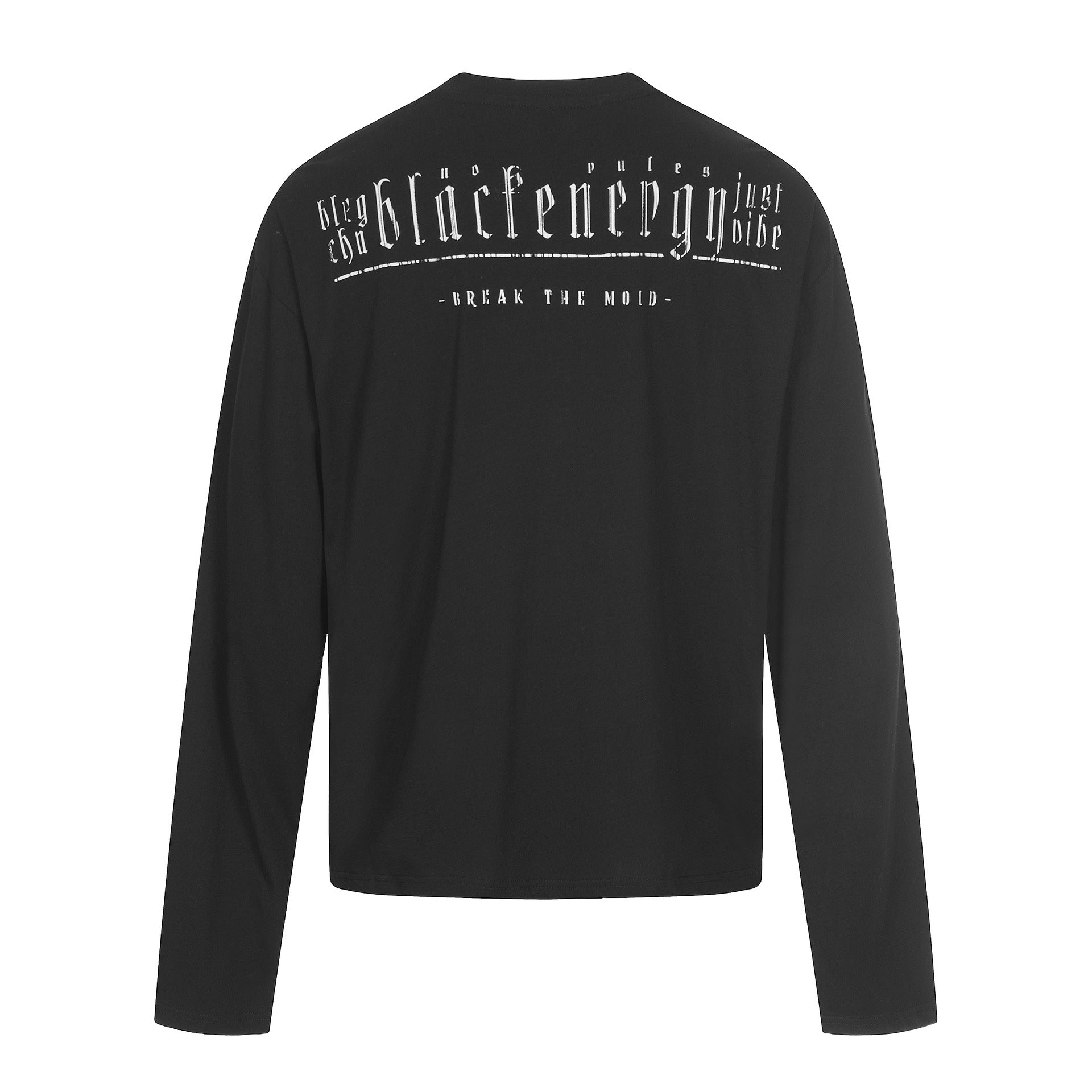 Men's long sleeve henley shirt with double round neck and button placket Chichicherry