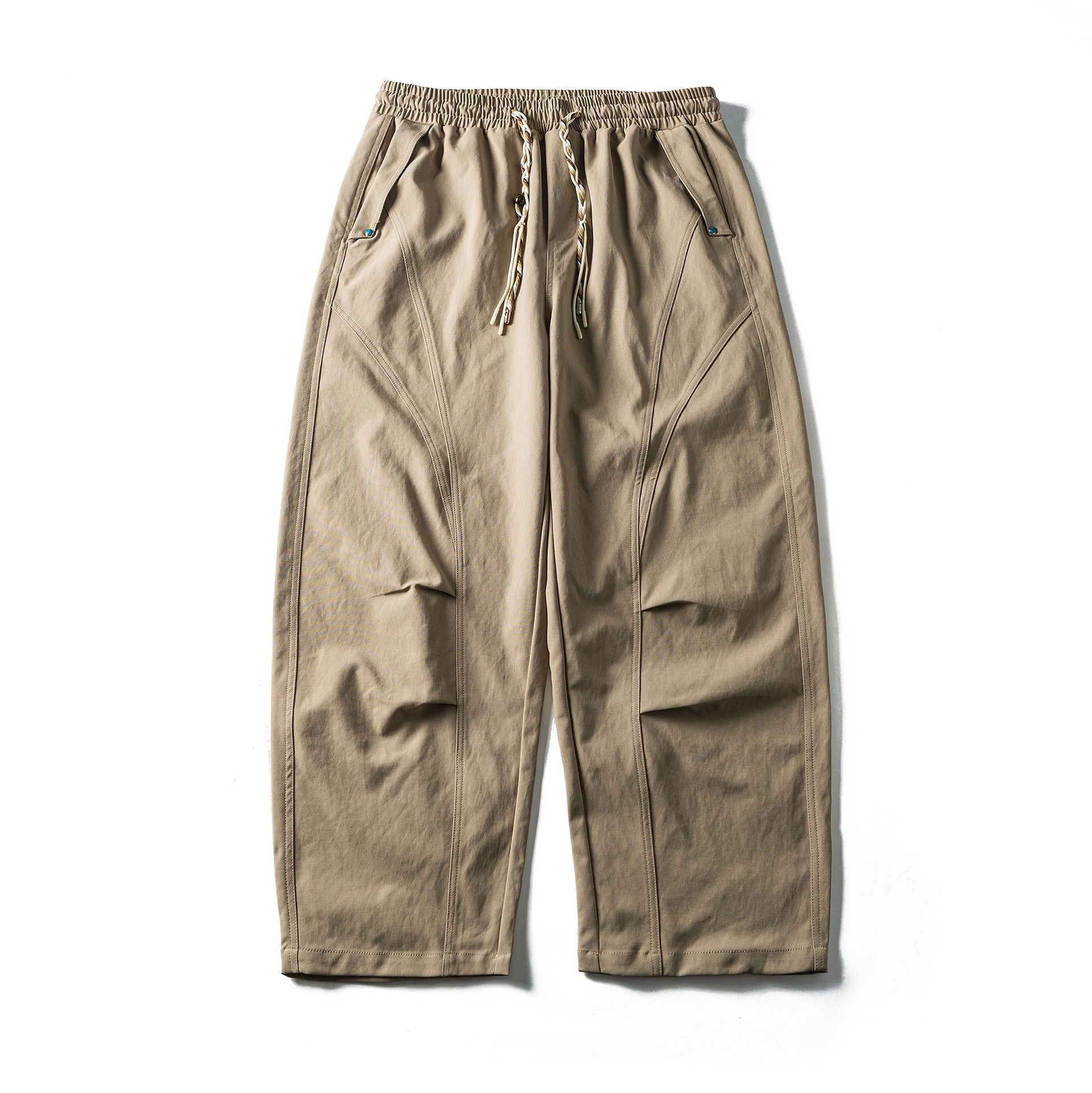Men's tapered utility pants with elastic waistband and drawstring Chichicherry