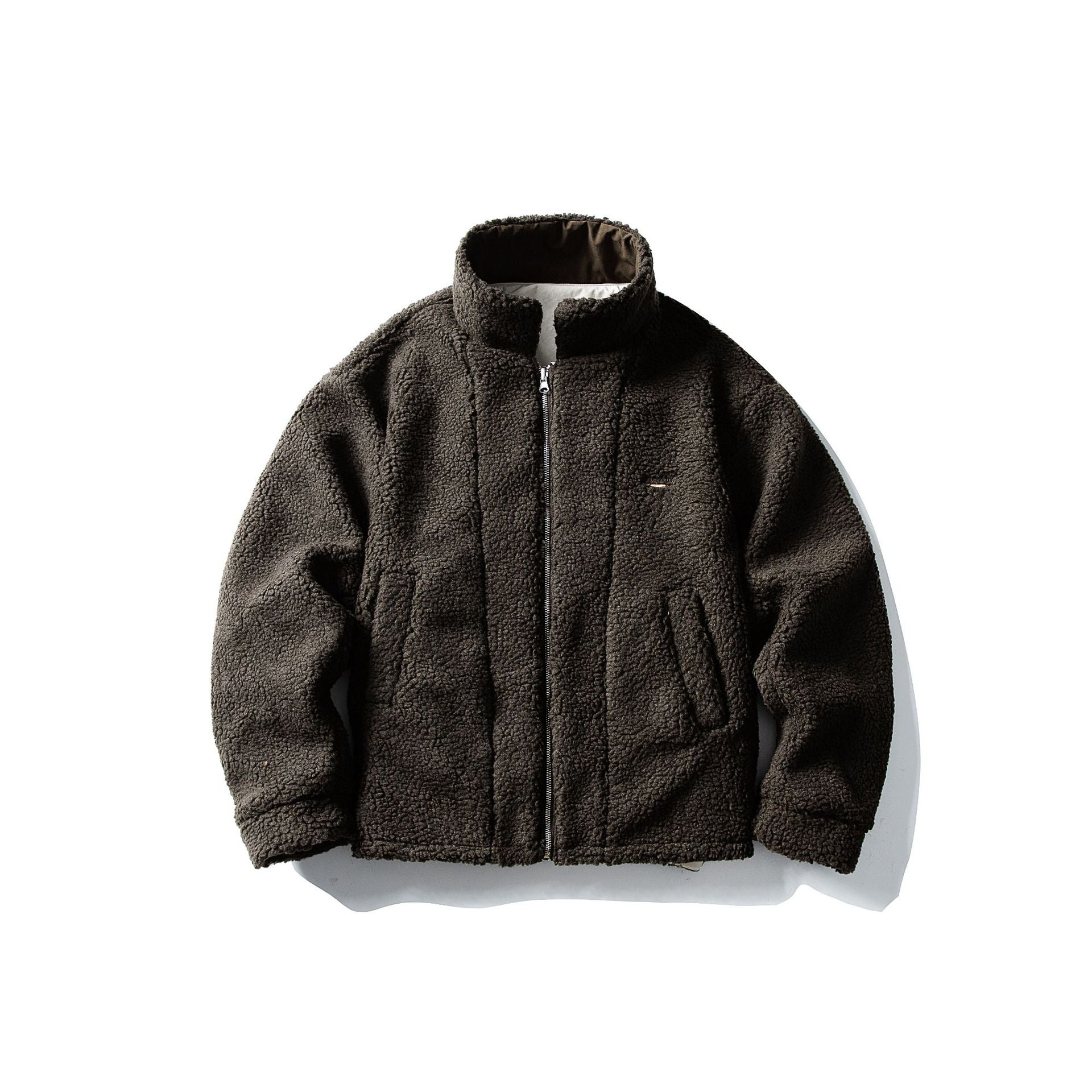 Men's short-cut insulated blouson with sherpa collar and flap pockets Chichicherry