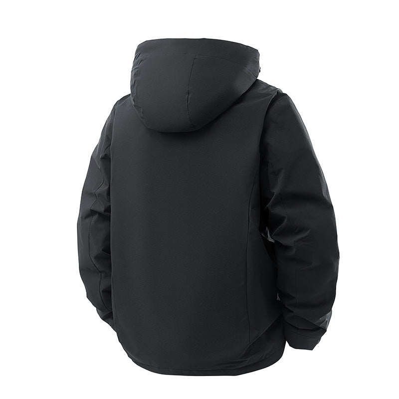 Men's hooded parka with technical weather protection membrane, insulated quilted filling, and utility pockets Chichicherry