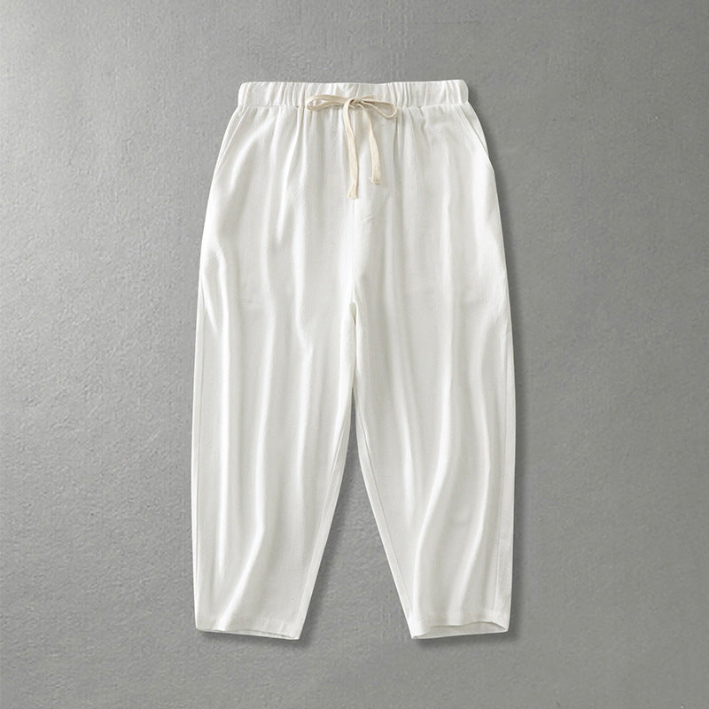 Women's loosely cut leisure pants with elastic waistband and drawstring Chichicherry