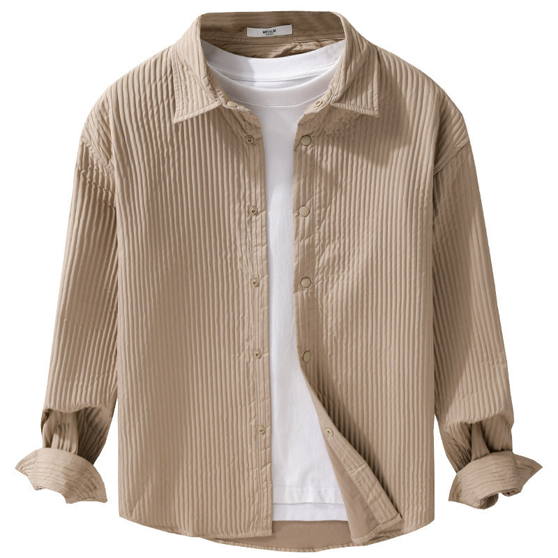 Men's Quilted Overshirt made of lightweight cotton structure with snap button placket Chichicherry