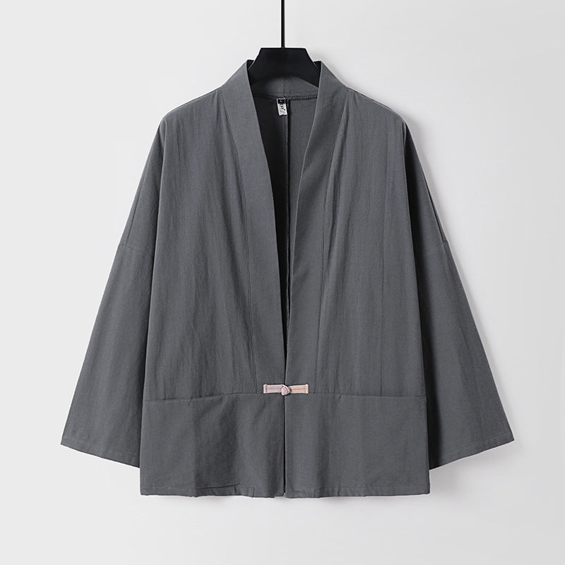 Women's Lightweight Kimono Jacket made of Cotton Blend with Loose Fit Chichicherry