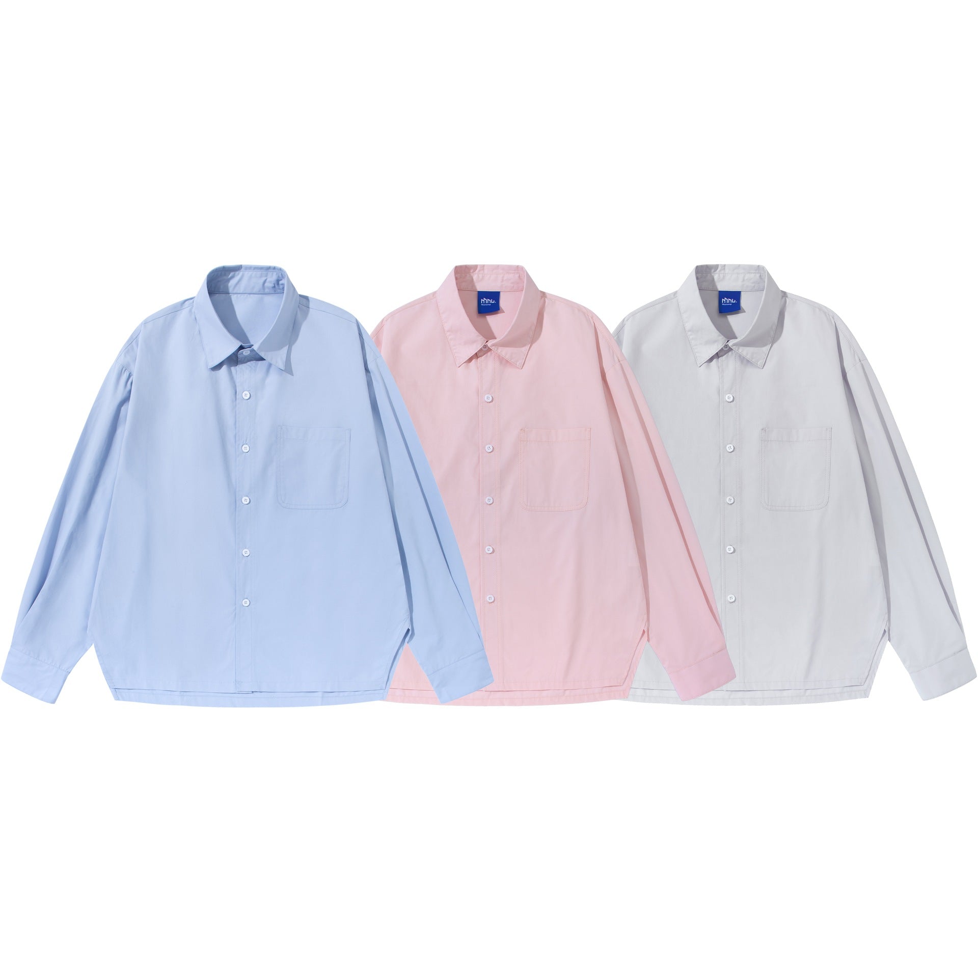 Women's Oversize Boxy Shirt Blouse made of lightweight cotton blend with chest pocket Chichicherry