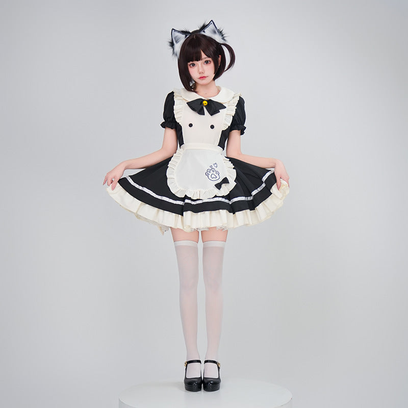 Women playful maid dress with ruffles and apron Chichicherry