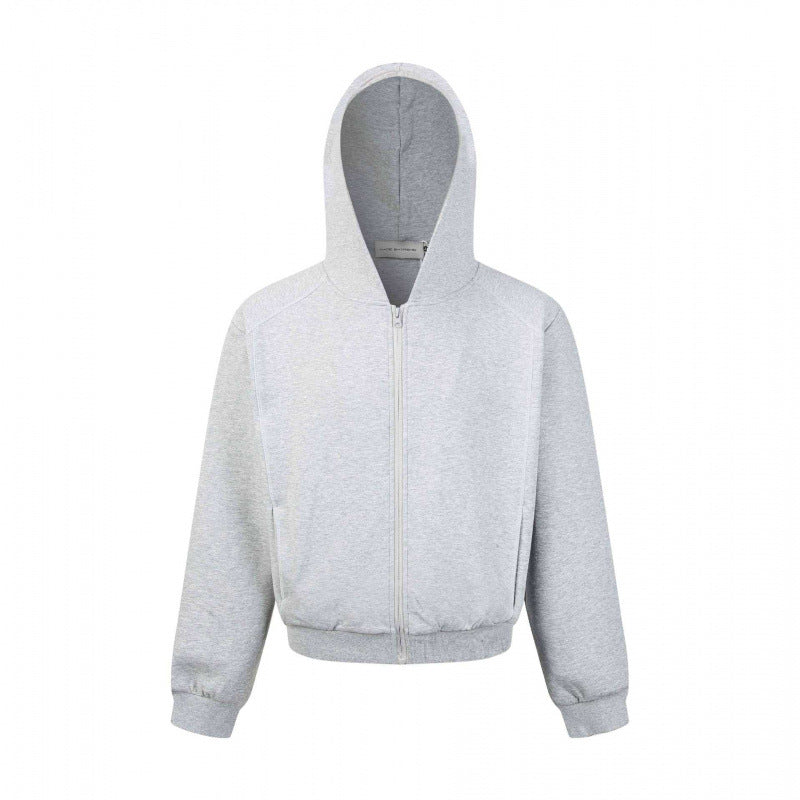 Unisex Short cut hooded zip jacket made of heavy French terry with elastic hem and raglan sleeves Chichicherry