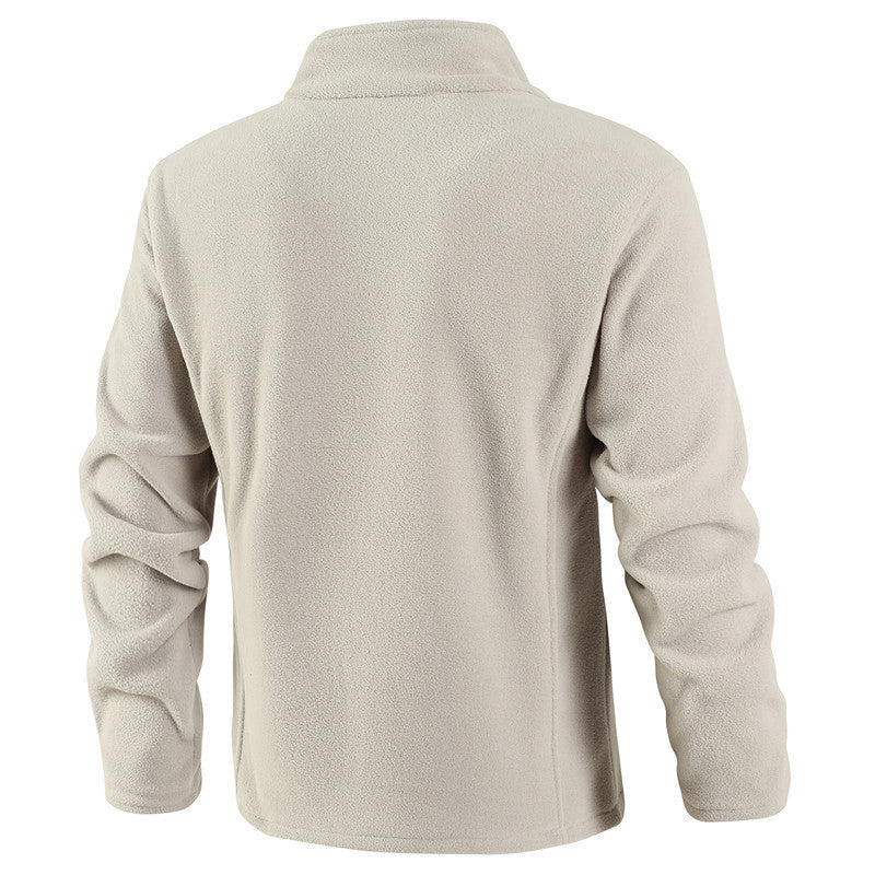 Men's thermal fleece jacket with high stand-up collar, full zip and technical microfleece quality Chichicherry