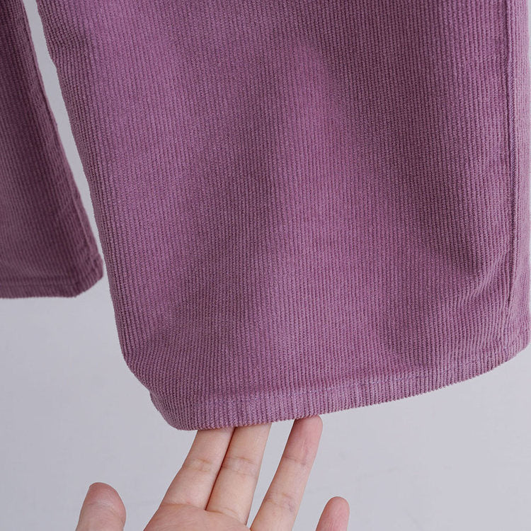 Women Comfortable and Wide Corduroy Pants Chichicherry