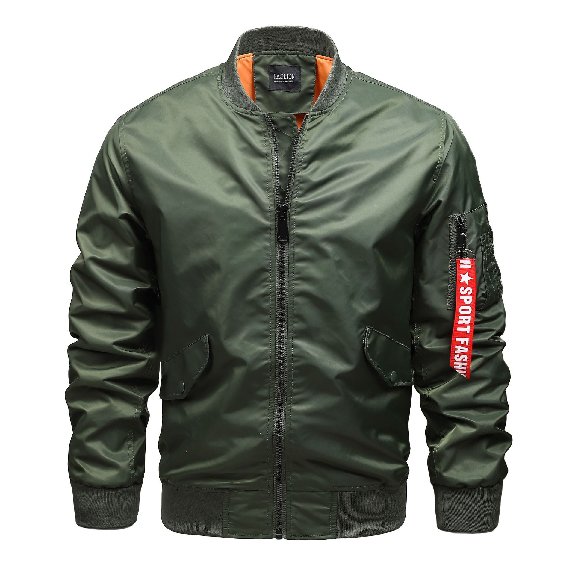 Men's pilot bomber with sleeve organizer, utility pockets, and ribbed cuffs Chichicherry