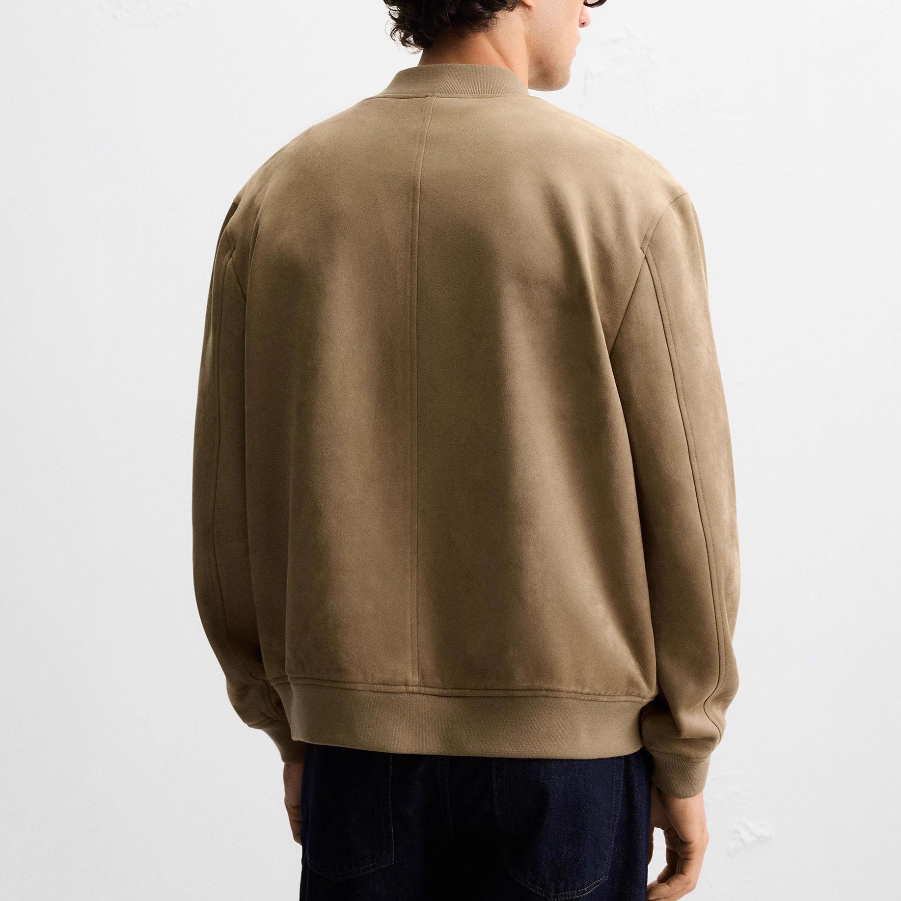 Men's suede bomber jacket with fine structure Chichicherry