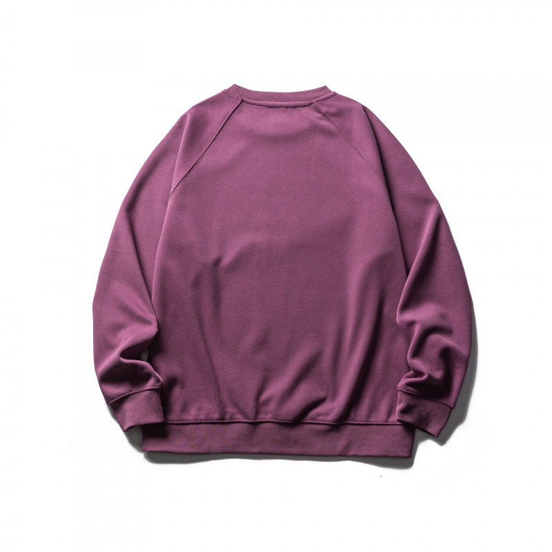 Unisex Oversize Sweatshirt in Collegiate Look with Round Neck and Raglan Sleeves Chichicherry