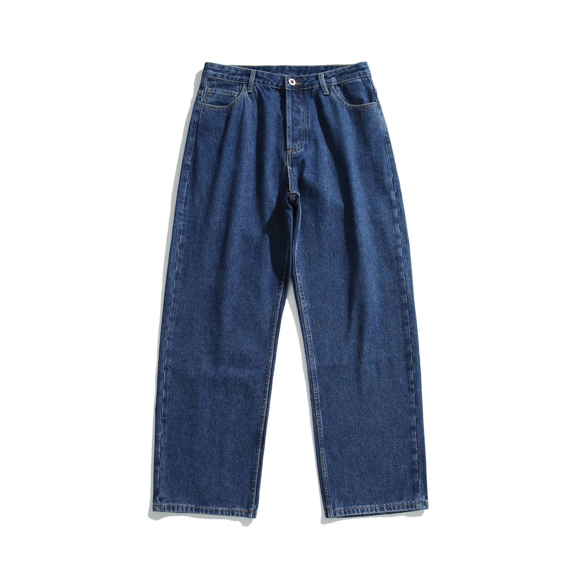 Women's high-waisted straight-cut denim jeans with wide legs Chichicherry
