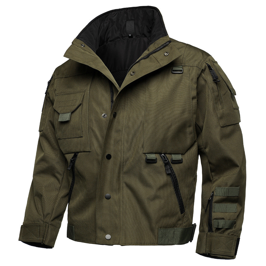 Men's Tactical Field Jacket with Multi-Pockets, Adjustable Cuffs, and Water-Repellent Ripstop Quality Chichicherry