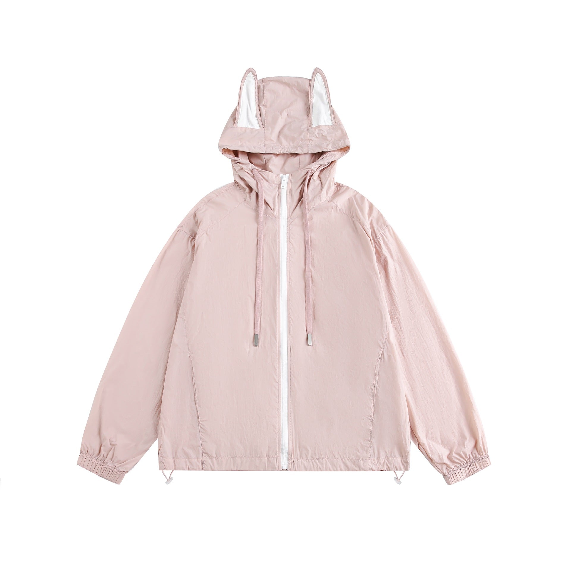 Ladies Light Hooded Anorak with Ear Appliqué and Drawstring Chichicherry