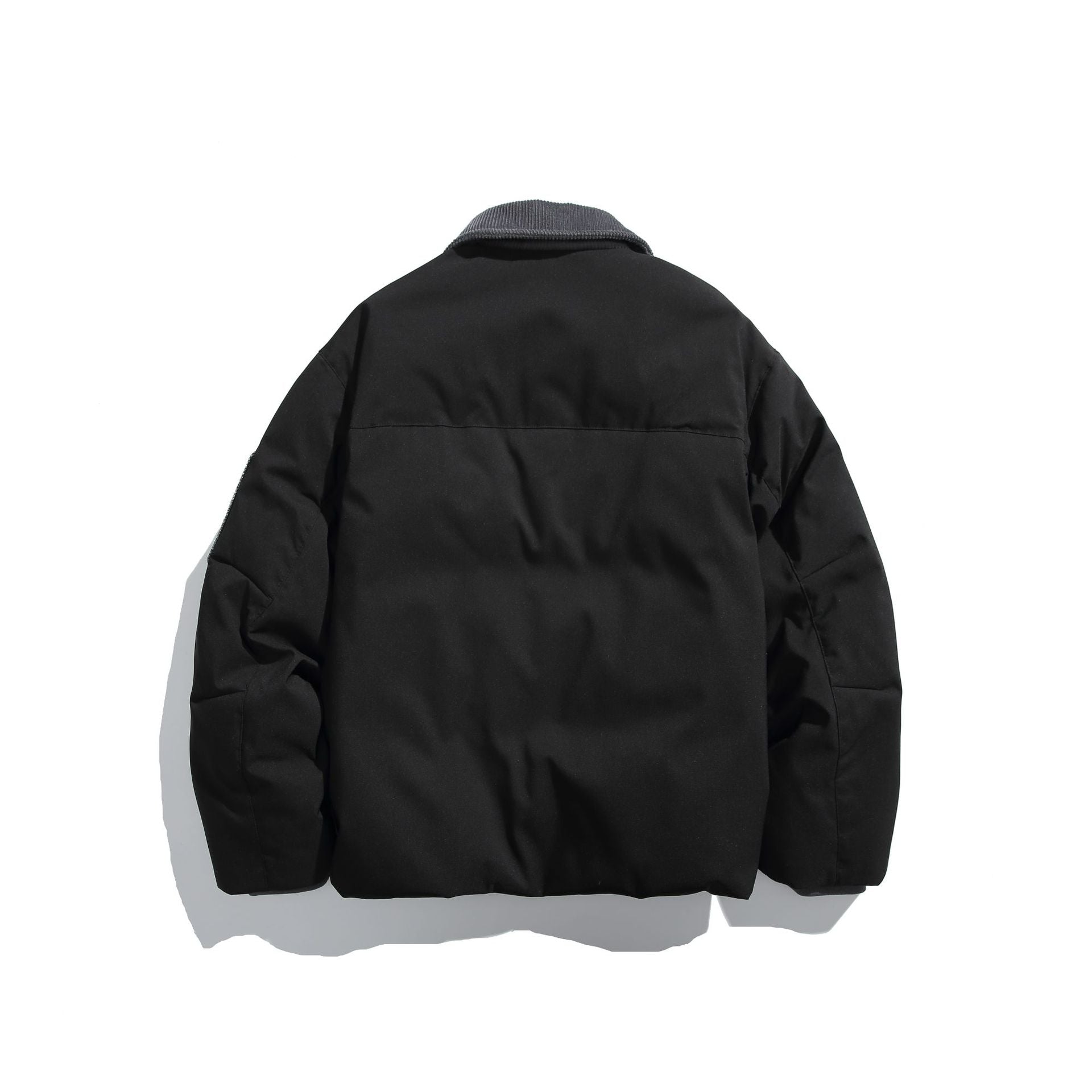 Men's insulated field jacket in workwear style with cord collar, elbow patches, and patch pockets Chichicherry
