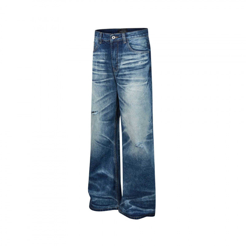 Women's high-waisted culotte jeans with wide leg and frayed details Chichicherry
